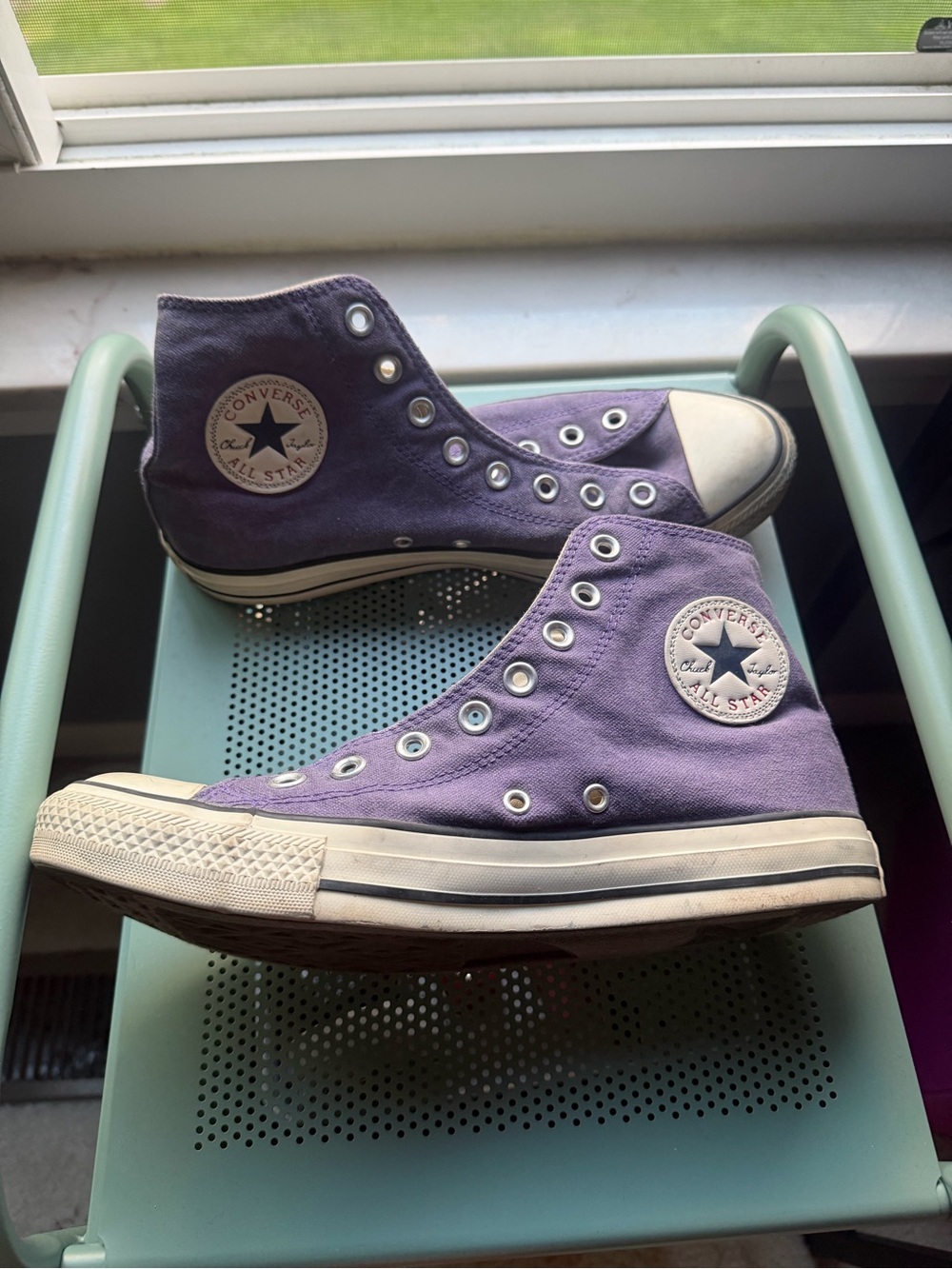 Converse High Top Sneakers - Purple Canvas